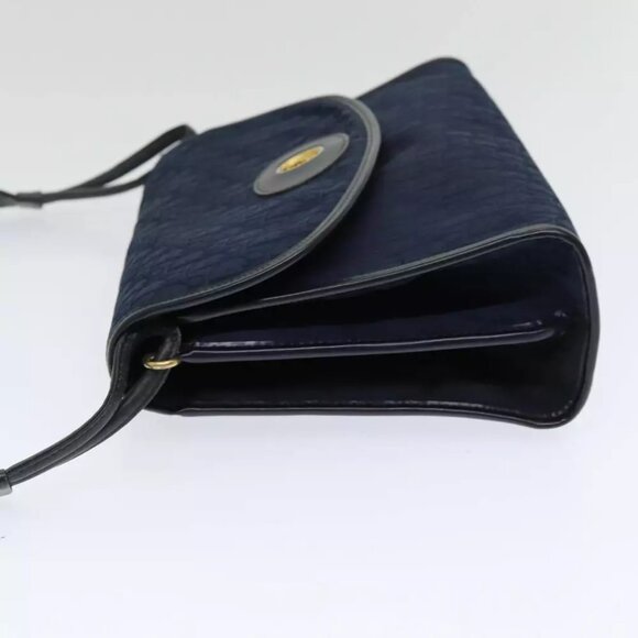 Christian Dior Trotter Canvas Shoulder Bag Navy Auth 77938 - Picture 11 of 16